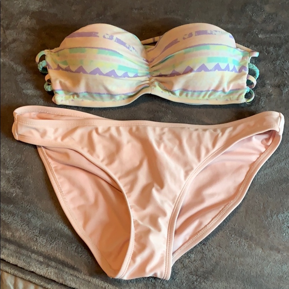 Xhilaration pastel bikini. M top L bottom.